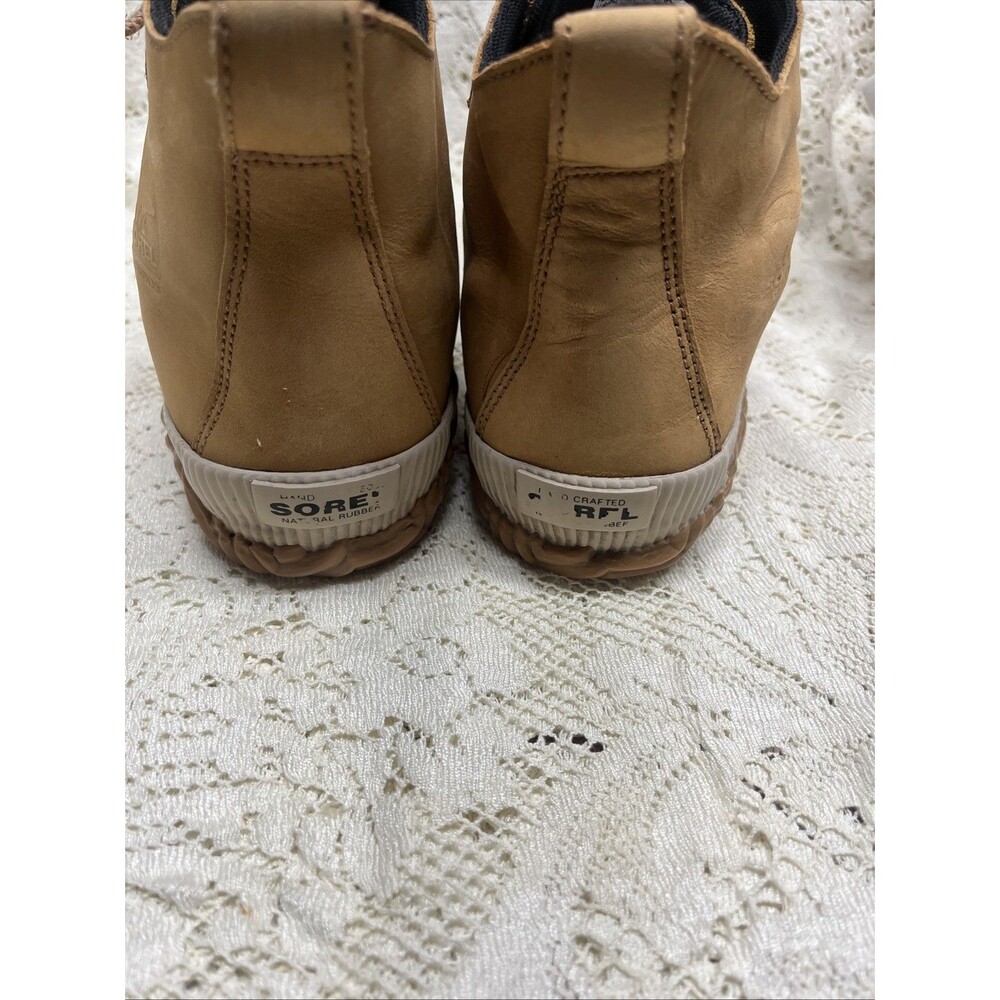 Sorel Out n About Womens 8.5 Duck Boots Brown Leather Lace Up Ankle Shoes - Picture 3 of 6